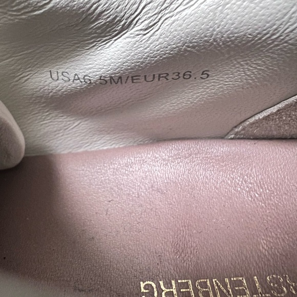 Diane von Furstenberg ‘Tess’ Leather Sneakers with Colorblock Silk and Suede - Picture 4 of 5